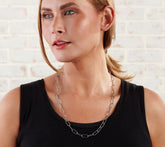 American West Sterling Silver Paperclip Necklace, 24"